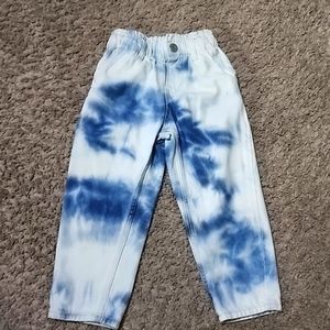 Toddler H&M Paper Bag Waist Tie Dye Jean